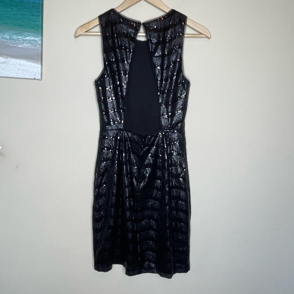 BCBGmaxazria black nera sequin mini dress - Picture 7 of 9